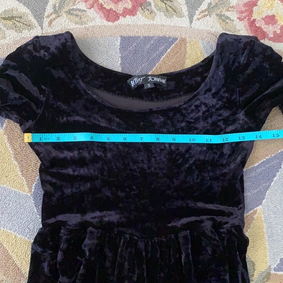 VINTAGE BETSEY JOHNSON VELOUR VELVET JUMPSUIT JUMPER ROMPER PLAYSUIT 90s Y2K S - Picture 4 of 9